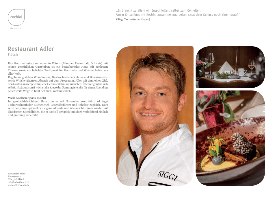 Adler OUR REFERENCEBOOK   passion   unique concept   friends   culinary world   enthusiasm