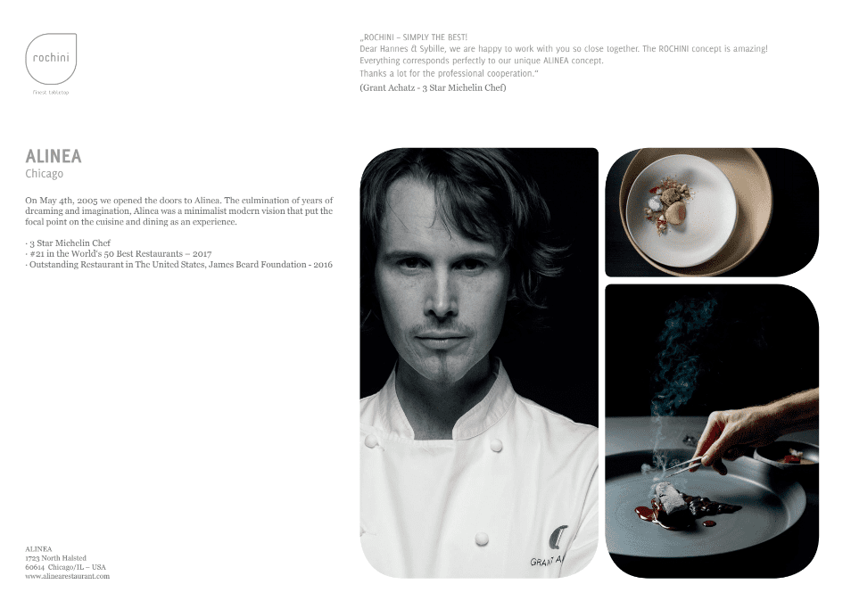 Alinea OUR REFERENCEBOOK   passion   unique concept   friends   culinary world   enthusiasm